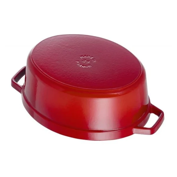 STAUB Cocotte Fonte Ovale 27 Cm Rouge Cerise 3,2 L Authentic Original licence 3