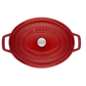 STAUB Cocotte Fonte Ovale 27 Cm Rouge Cerise 3,2 L Authentic Original licence 10