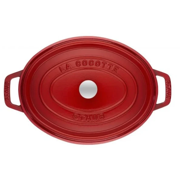 STAUB Cocotte Fonte Ovale 27 Cm Rouge Cerise 3,2 L Authentic Original licence 4