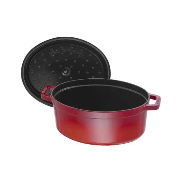 STAUB Cocotte Fonte Ovale 27 Cm Rouge Cerise 3,2 L Authentic Original licence 5