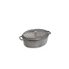 STAUB Cocotte Fonte Ovale 29 cm Gris Graphite 4,2 L soldes luxe 13