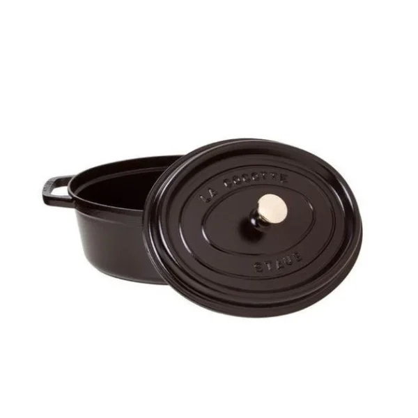 Pas Cher soldes France STAUB Cocotte Fonte Ovale 29 cm Noir Mat 4,2 L 3