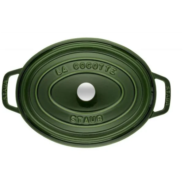 STAUB Cocotte Fonte Ovale 29 cm Vert Basilic Majolique 4,2 L Neuve avec étiquette 4