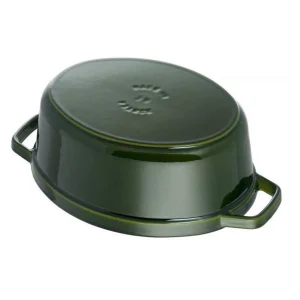 STAUB Cocotte Fonte Ovale 29 cm Vert Basilic Majolique 4,2 L Neuve avec étiquette 12