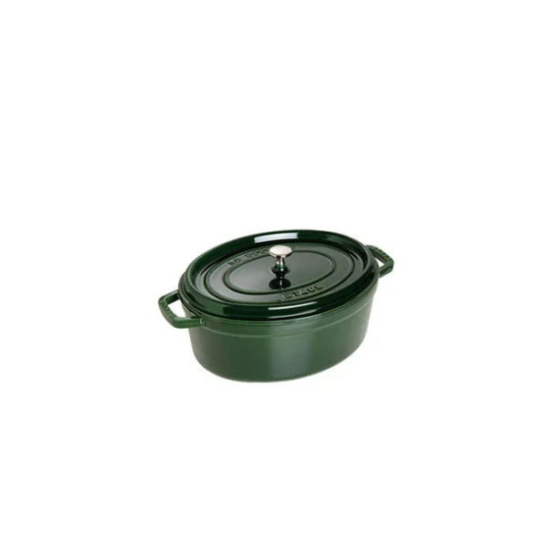 STAUB Cocotte Fonte Ovale 29 cm Vert Basilic Majolique 4,2 L Neuve avec étiquette 1