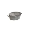 STAUB Cocotte Fonte Ovale 31 cm Gris Graphite 5,5 L marque pas cher 11