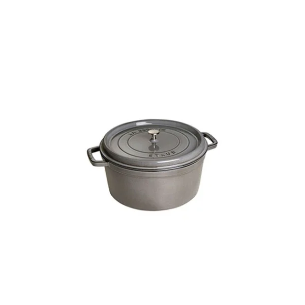 STAUB Cocotte Fonte Ronde 16 Cm Gris Graphite 1,2 L SOLDES TOUT À 1