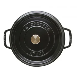boutique en france STAUB Cocotte Fonte Ronde 20 cm Noir Mat 2,2 L 6