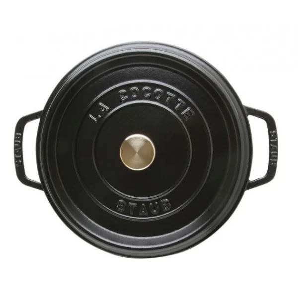 boutique en france STAUB Cocotte Fonte Ronde 20 cm Noir Mat 2,2 L 3