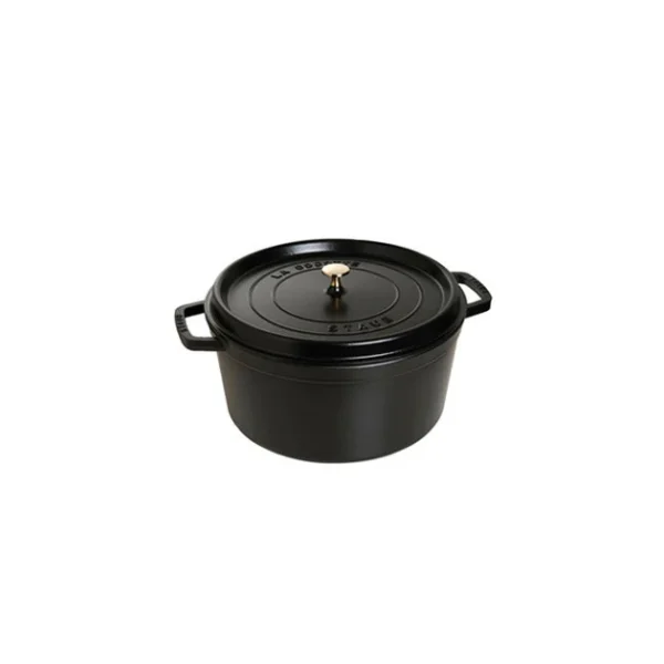 boutique en france STAUB Cocotte Fonte Ronde 20 cm Noir Mat 2,2 L 1