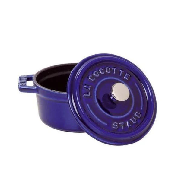 vente en ligne STAUB Cocotte Fonte Ronde 24 cm Bleu Intense Majolique 3,8 L 3