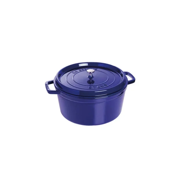 vente en ligne STAUB Cocotte Fonte Ronde 24 cm Bleu Intense Majolique 3,8 L 1