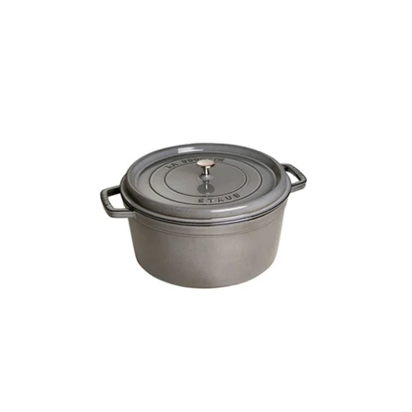 STAUB Cocotte Fonte Ronde 24 Cm Gris Graphite 3,8 L Dernières Nouveautés 1