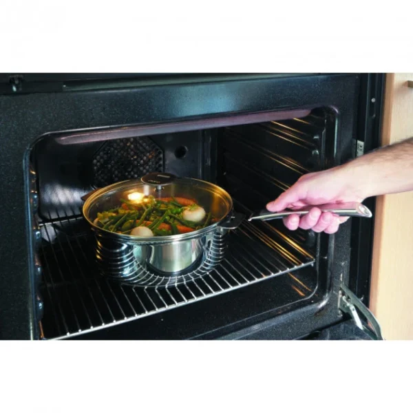 Wok Casteline Ø 24 cm Manche Amovible Anti-Adhésif Inox Cristel mode 6