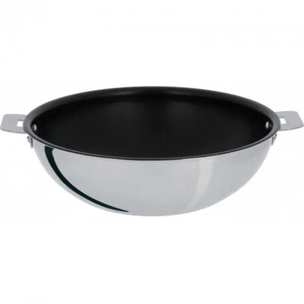 Wok Casteline Ø 24 cm Manche Amovible Anti-Adhésif Inox Cristel mode 1