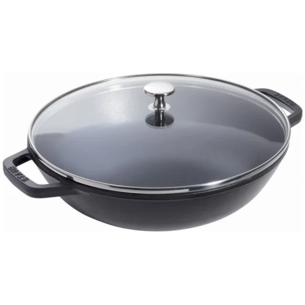 Wok en Fonte 30 cm Noir Staub Neuve avec étiquette 3