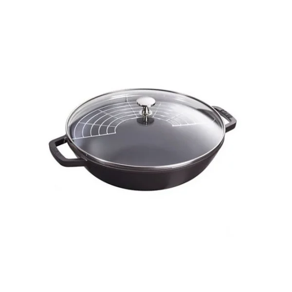 Wok en Fonte 30 cm Noir Staub Neuve avec étiquette 1