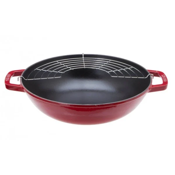 Wok En Fonte 30 Cm Rouge Staub soldes 3