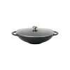 mode Wok en Fonte 37 cm Noir Mat Chasseur 5